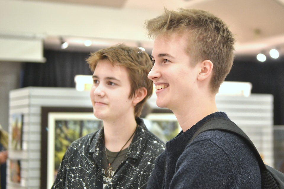 Crowley Hamill, 15-year-old up and coming musician from 91ԭ, performed at the arts council 56 year celebration. One of his older brothers and mom attended in support. (Kyler Emerson/Aldergrove Star)