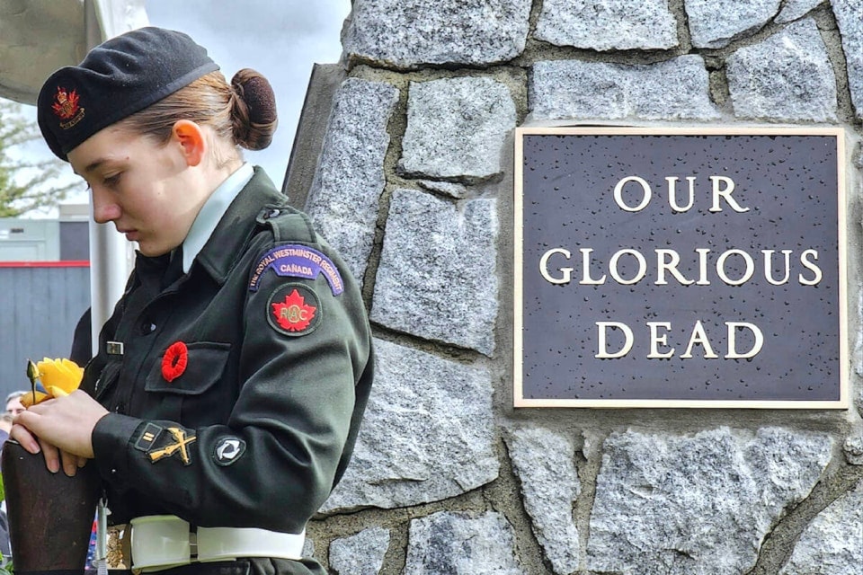 Aldergrove's Remembrance Day ceremony takes place annually at the local legion branch. (Black Press Media files)