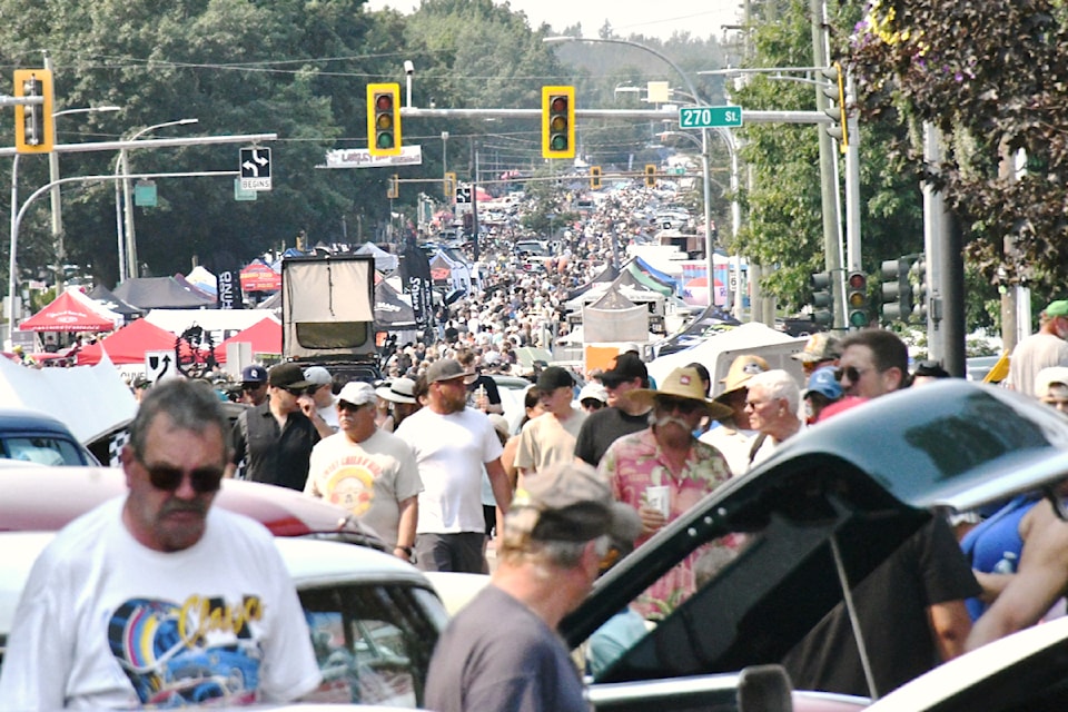 Thousands of spectators came out for the 25th annual Cruise-In car show on Saturday, Sept. 7. (Kyler Emerson/Aldergrove Star)