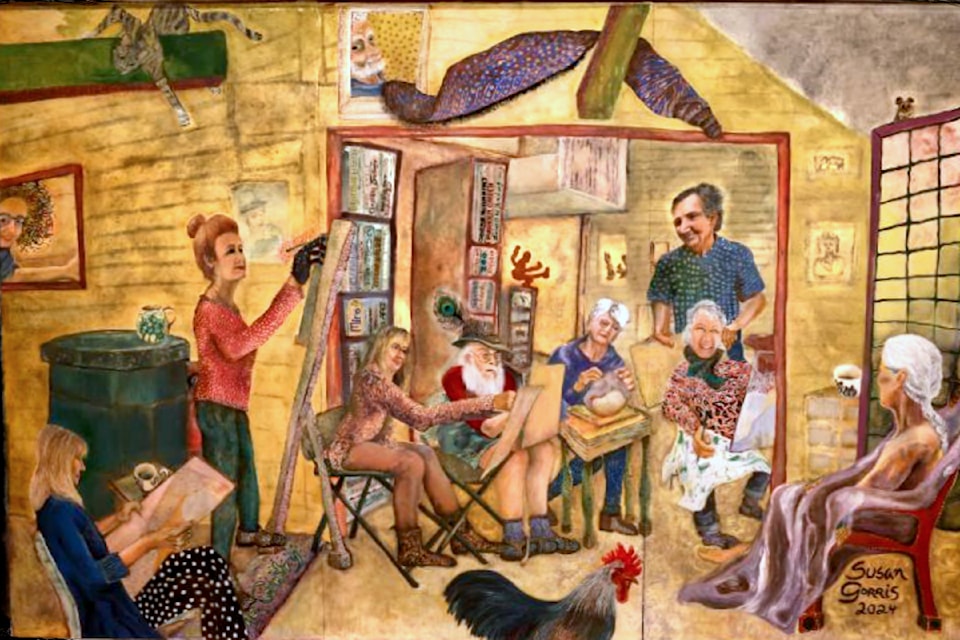 Aldergrove artist Susan Gorris painted the RAMIRA mural in honour of nine artists. (Special to The Star)