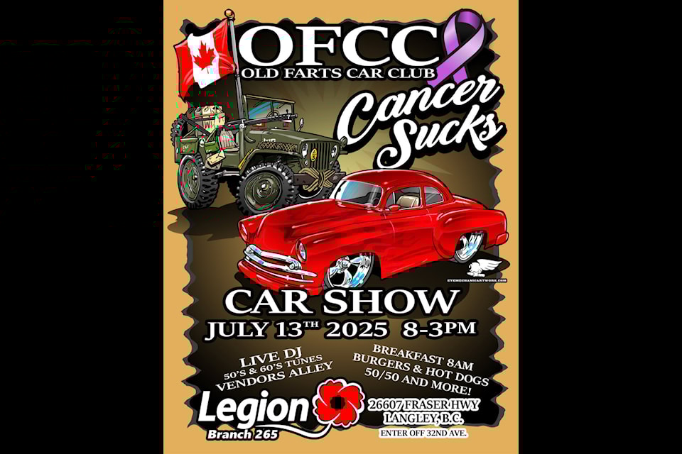 The OFCC has unveiled the new poster for the 2025 annual anti-cancer car show. (Special to The Star)