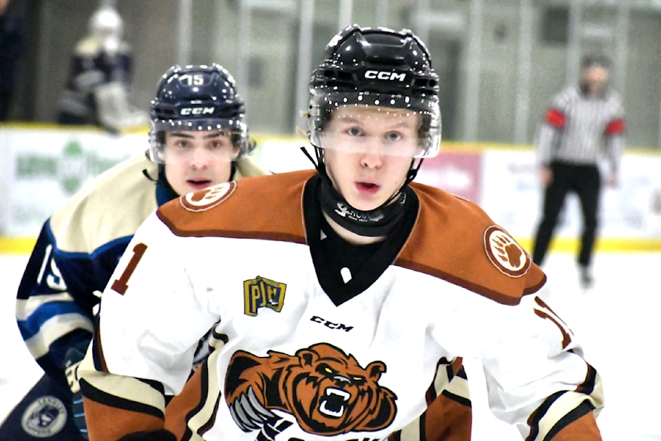 91ԭ Trappers won the third crosstown game this season against the Aldergrove Kodiaks on Saturday, Jan. 18. (Kyler Emerson/Aldergrove Star)