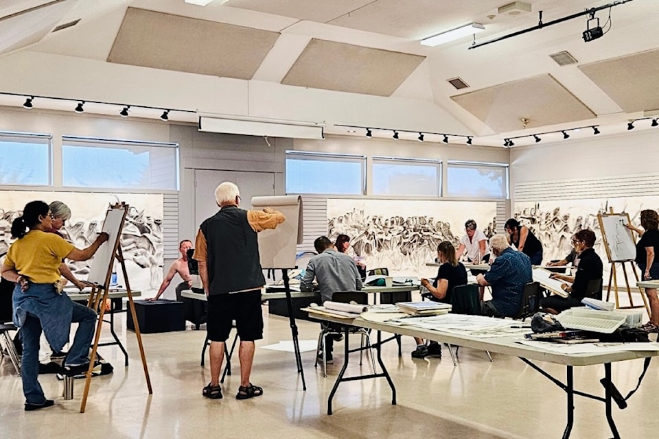 Artists participating in workshop