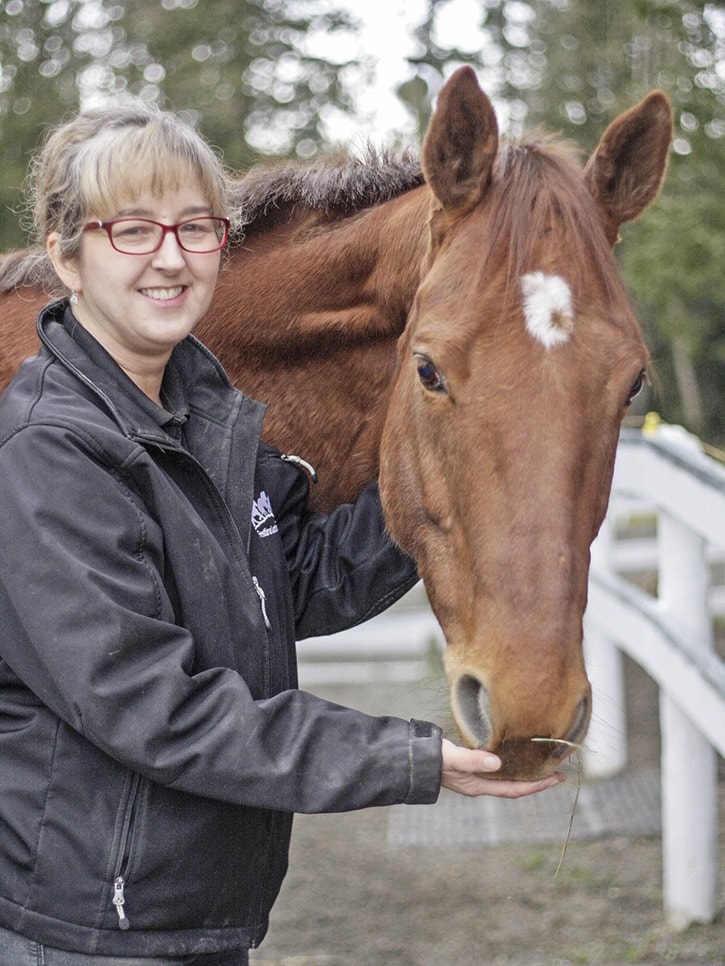 Dan FERGUSON / Langley Times Jan 19
Teresa Townsley with Harry the horse.