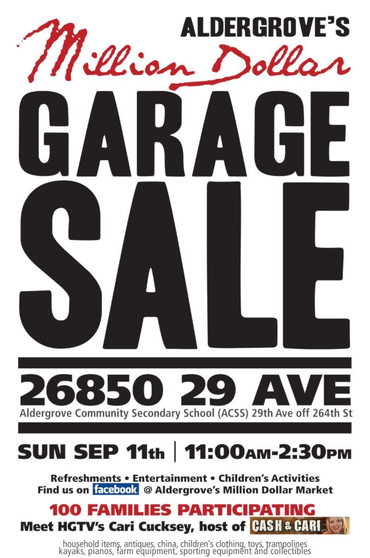 Aldergroves MD Garage Sale 11x17