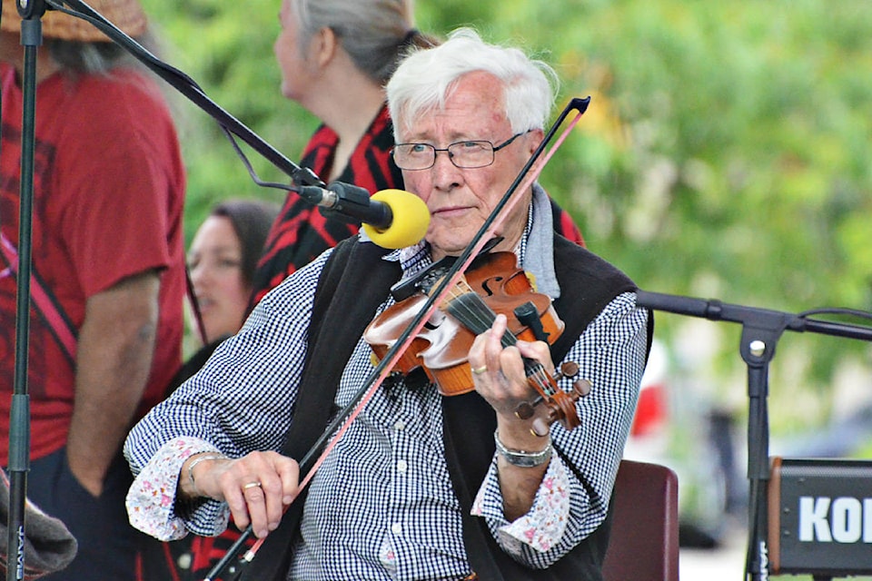 Metis fiddling and dance were included in Saturday’s festivities. (Heather Colpitts/Langley Advance)