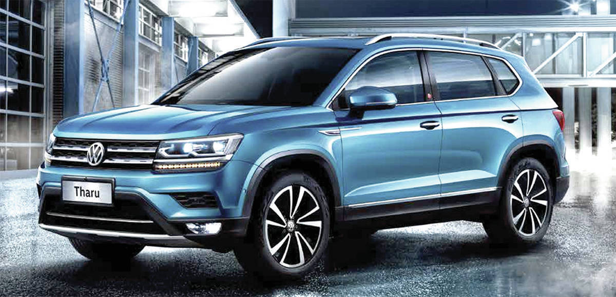 The upcoming Volkswagen Taos will slot in below the Tiguan. It will look similar to the Tharu (pictured) thats sold outside of North America. PHOTO: VOLKSWAGEN