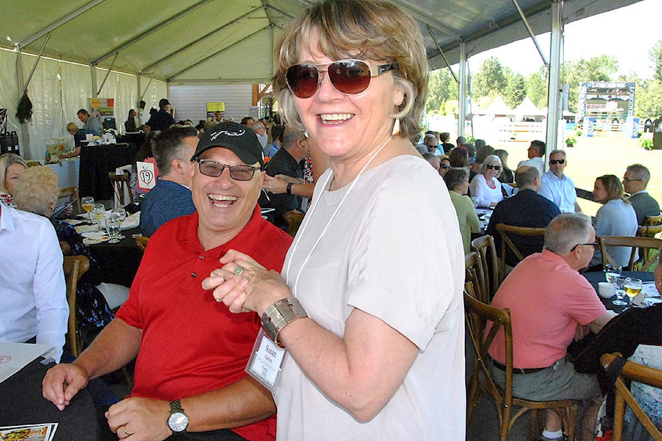 Susan Cairns, the Langley School District Foundation executive director, mingled with guests at last years gala. (Langley Advance Times photo)