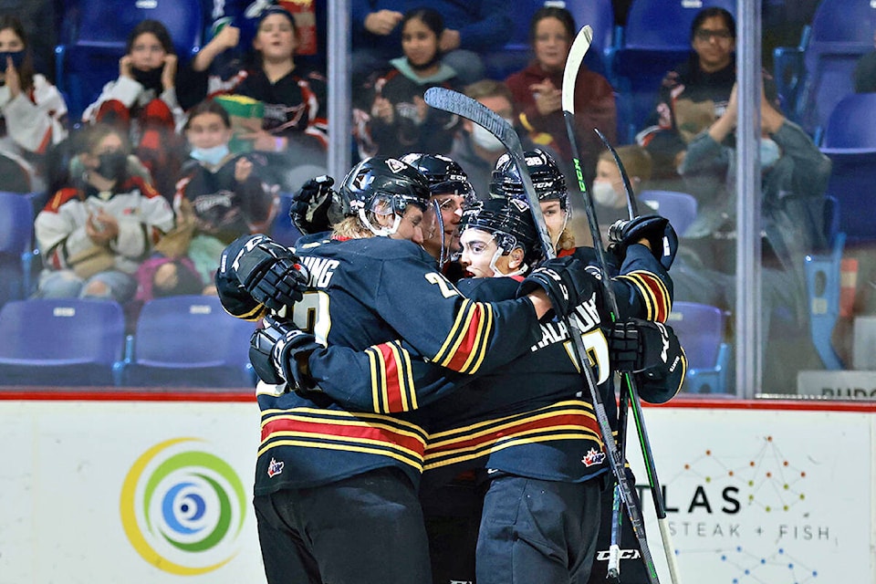 Vancouver Giants scored a convincing 7-2 win over the visiting Kelowna Rockets in Western Hockey League action at Langley Events Centre on Friday, Oct. 29. (Rob Wilton/Special to Langley Advance Times)