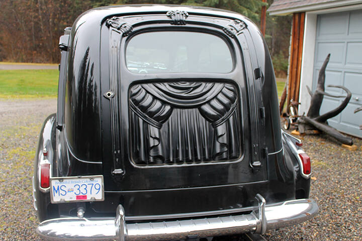 The restoration of the 1941 Cadillac Eureka hearse took 25 years. Every piece of the exterior is all original, and everything mechanical has been rebuilt. Eddie Huband photo/Lakes District News