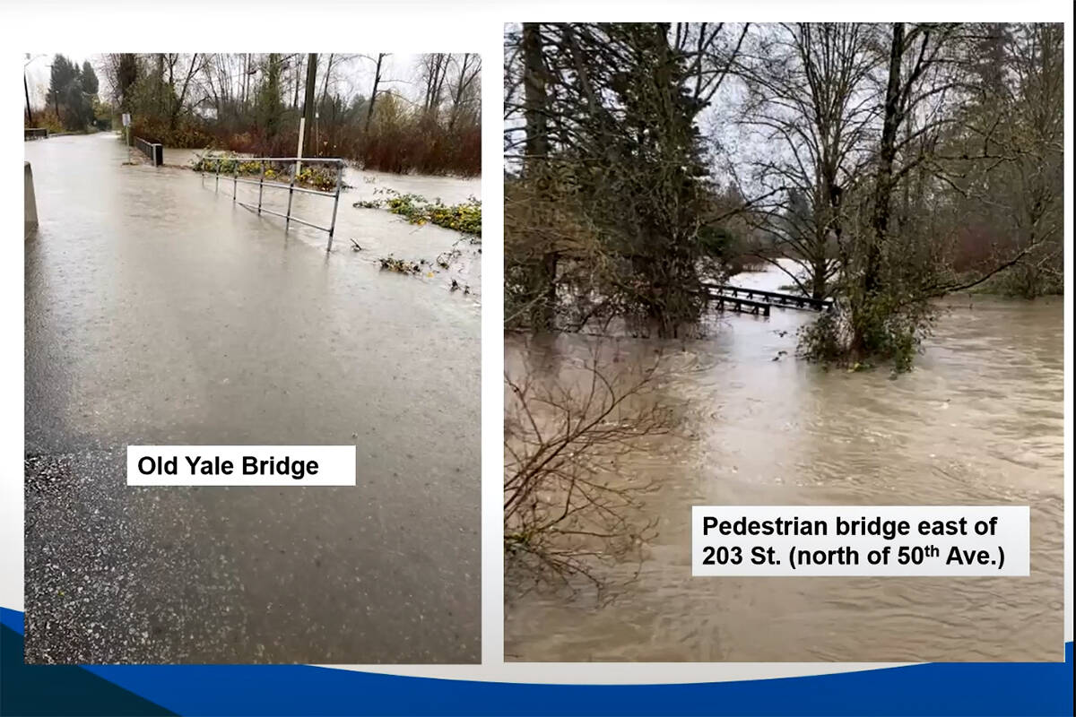 VIDEO Flooding update reports seven of 20 Langley City pedestrian