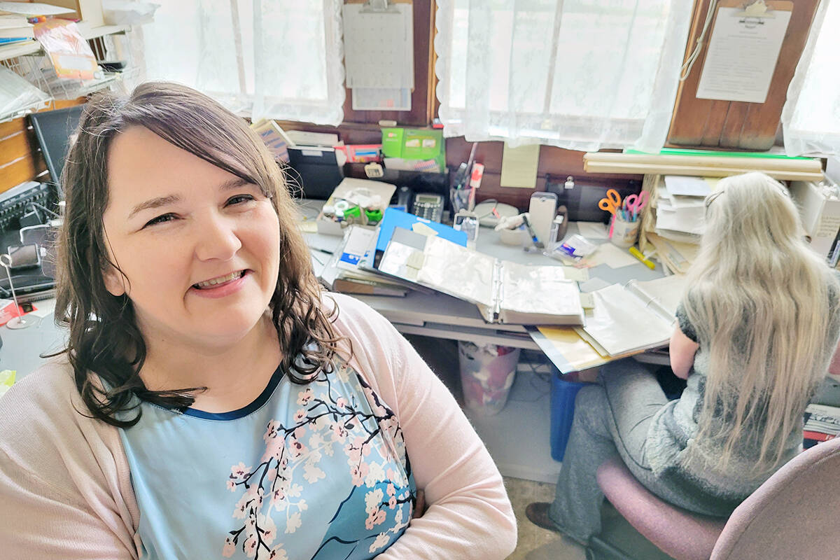 Brenda Haid, vice-president of the Alder Grove Heritage Society, seen here in the museum on Sunday, March 13, 2022, said digitizing fragile historic documents will make them easier to access.(Dan Ferguson/Langley Advance Times)