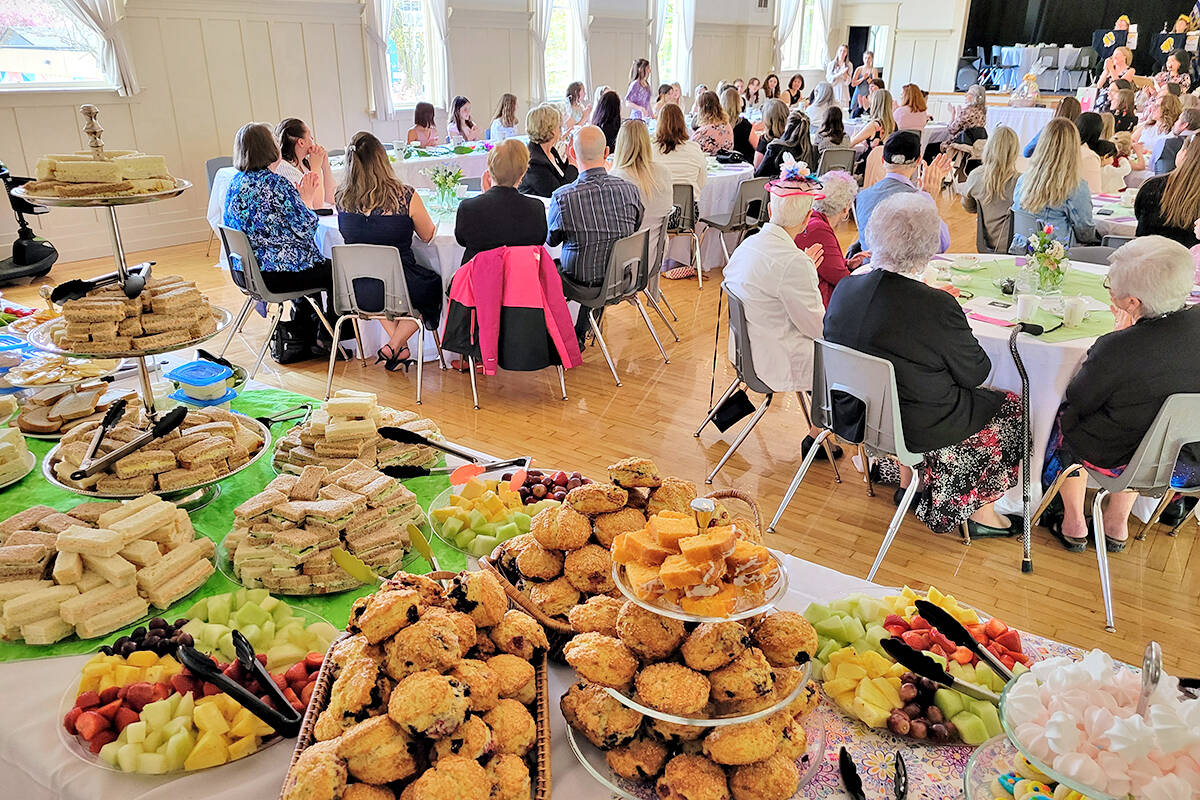 Held Sunday, April 24 at the historic Fort Langley Community hall, it was the first May Queen tea since the pandemic struck. (Dan Ferguson/Langley Advance Times)
