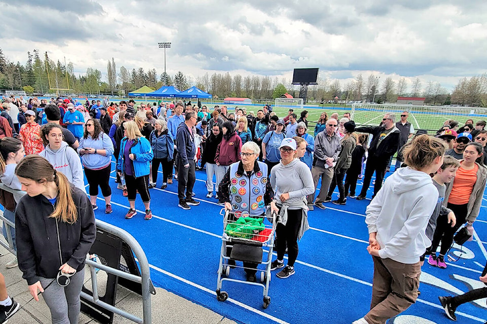 An estimated 500 people took part in the 60th annual Langley Walk on Sunday, May 1. (Dan Ferguson/Langley Advance Times)