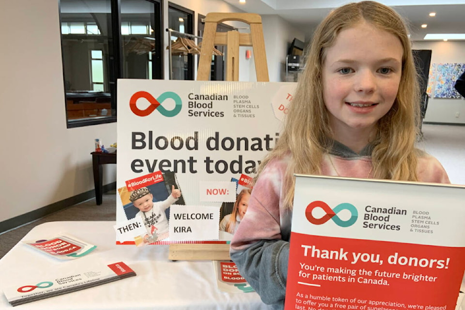 Kira Hall, and her entire family, are encouraging people to donate blood. It saved her life and her family shares that story during national blood donor week (June 12-18). (Special to Langley Advance Times)