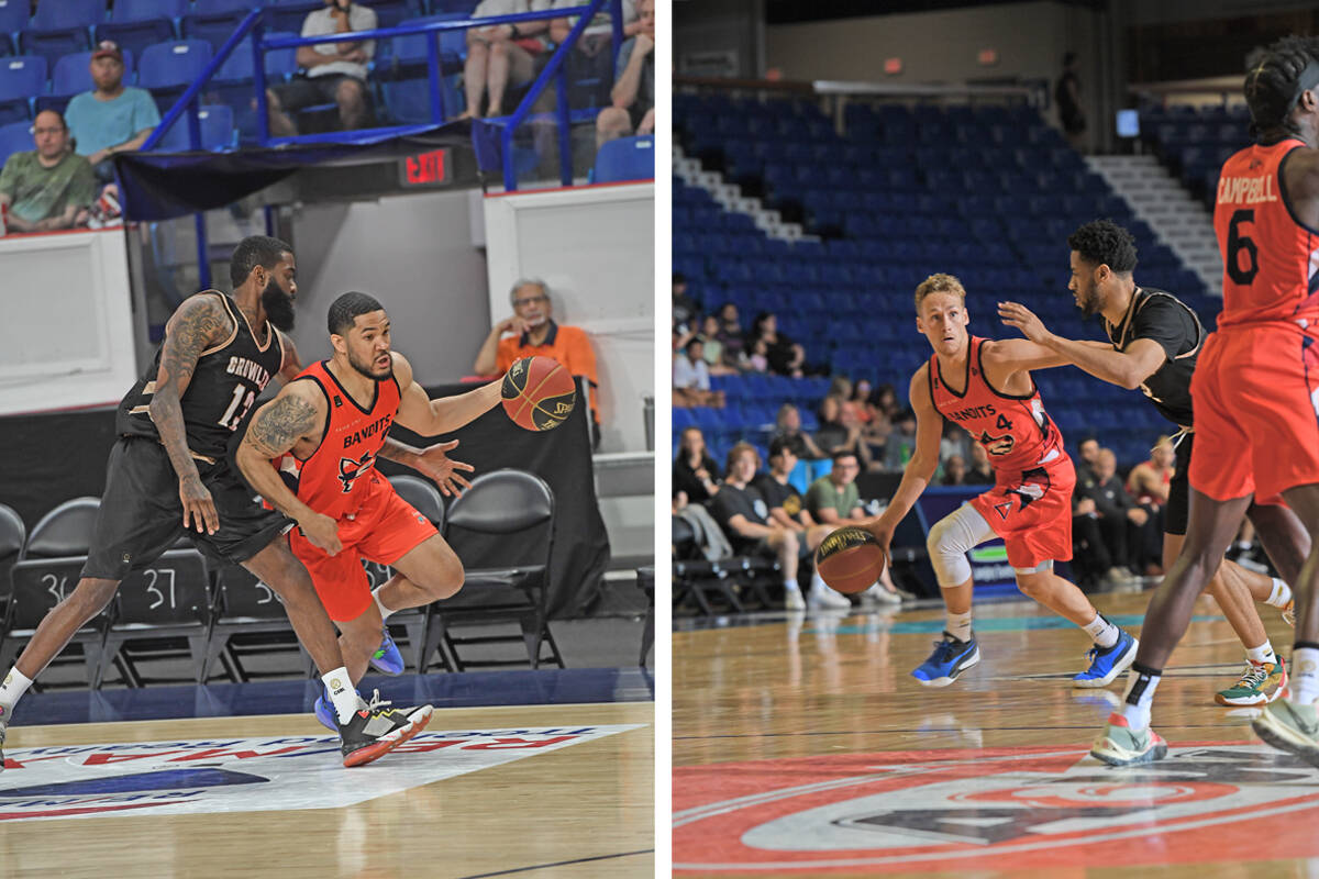 League-leading Fraser Valley Bandits snuck away with a 94-92 win over the Newfoundland Growlers on home court to extend their winning streak to five games on Sunday, June 26 at Langley Events Centre. (CEBL/Special to Langley Advance Times)