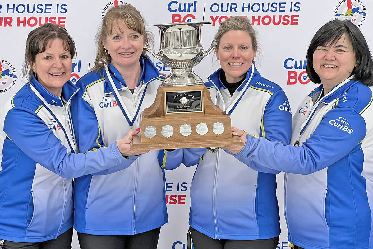 Langleys Team Andrews, winners of the 2022 Connect Hearing BC Senior Curling Championships are expected to return for the 2023 version, held on familiar ice at the Langley Curling Centre March 21-26, 2023. (CurlBC file)
