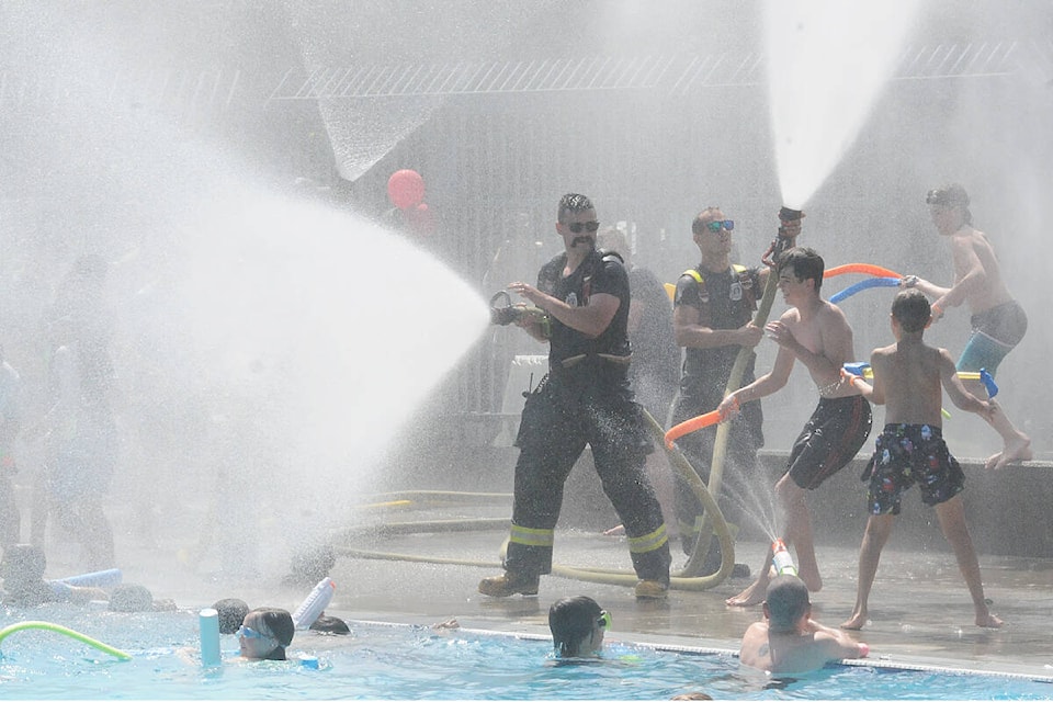 On Saturday, July 23, close to 275 took part in the first Langley City Legendary Water Fight at Al Anderson pool since the pandemic. (Dan Ferguson/Langley Advance Times)
