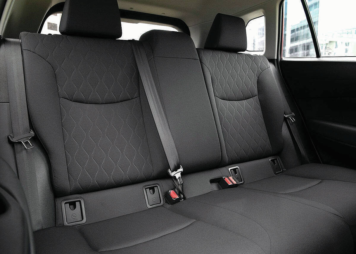 Compared with the RAV4, the Corolla Cross has 20 per cent less room behind the rear seat. PHOTO: TOYOTA