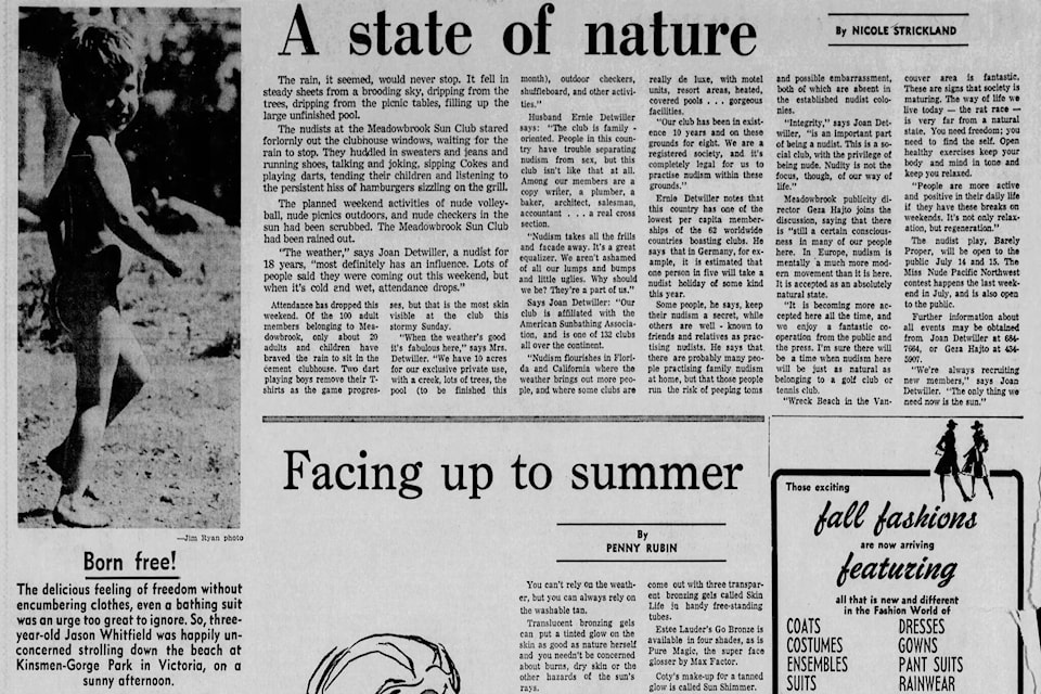 pure  nudist   The bare truth: A look into Aldergrove's former nudist club - Aldergrove  Star