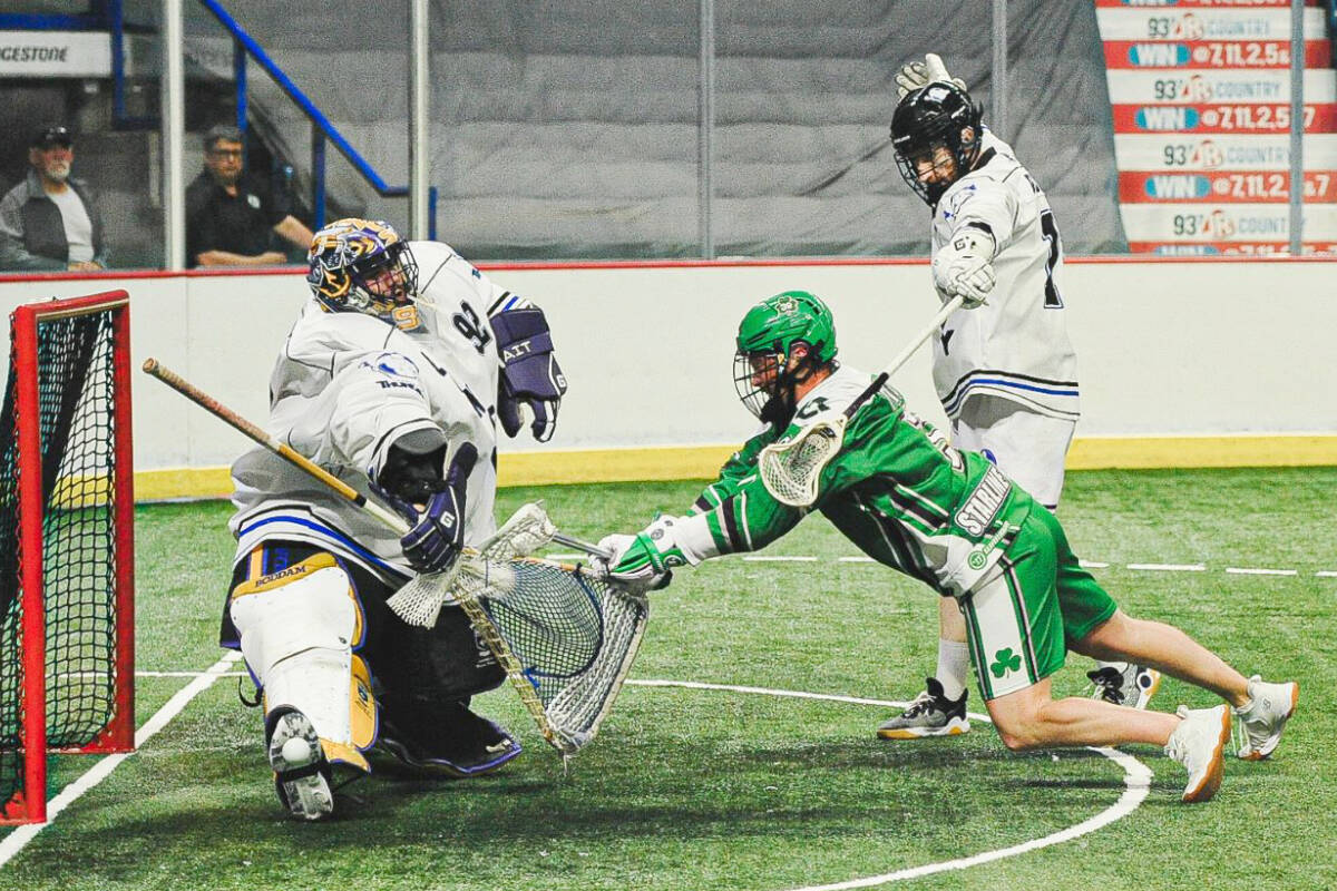WLA Langley Thunder lost game three by a 10-3 score on Tuesday, Aug. 9 at Langley Events Centre. The Thunder still lead the best-of-seven Western Lacrosse Association semi-final series 2-1 with game four set for Thursday at Victorias Q Centre. (Langley Events Centre)