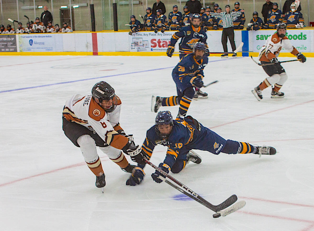 Aldergrove Kodiaks hosted Chilliwack Jets on Sept 21, with Chilliwack winning 4-2. On Sunday afternoon, Oct. 9, Kodiaks and crosstown rivals Langley Trappers will renew hostilities with the first regular season battle of the Langleys at George Preston.(Kurt Langmann/Special to Langley Advance Times)
