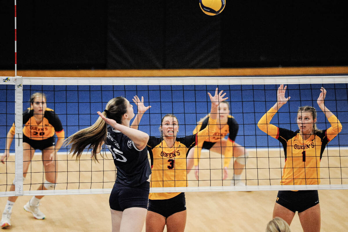 Siblings Shea and Charley Baker returned to Langley as part of the Queens womens team for the Volleyball Showcase that drew top teams to the Langley Events Centre October 14 to 16