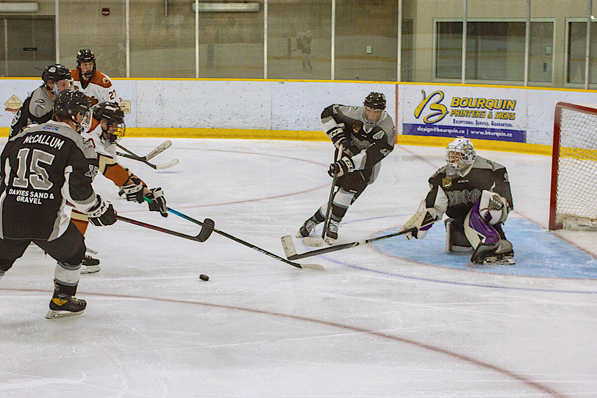 Aldergrove Kodiaks fell 6-1 to Mission City Outlaws Oct. 19 at Aldergrove Credit Union Community Arena. Mission won 6-1. (Kurt Langmann/Special to Langley Advance Times)