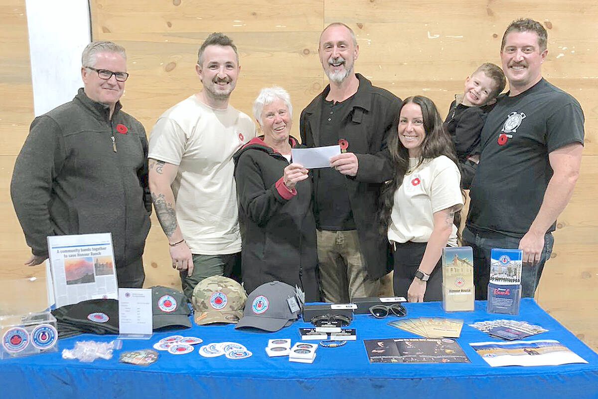Susan Wrayton, whose son is a firefighter, made a single contribution of $10,000 to the 24-hour rowathon for Honour House on Saturday, Nov. 12. (Special to Langley Advance Times)