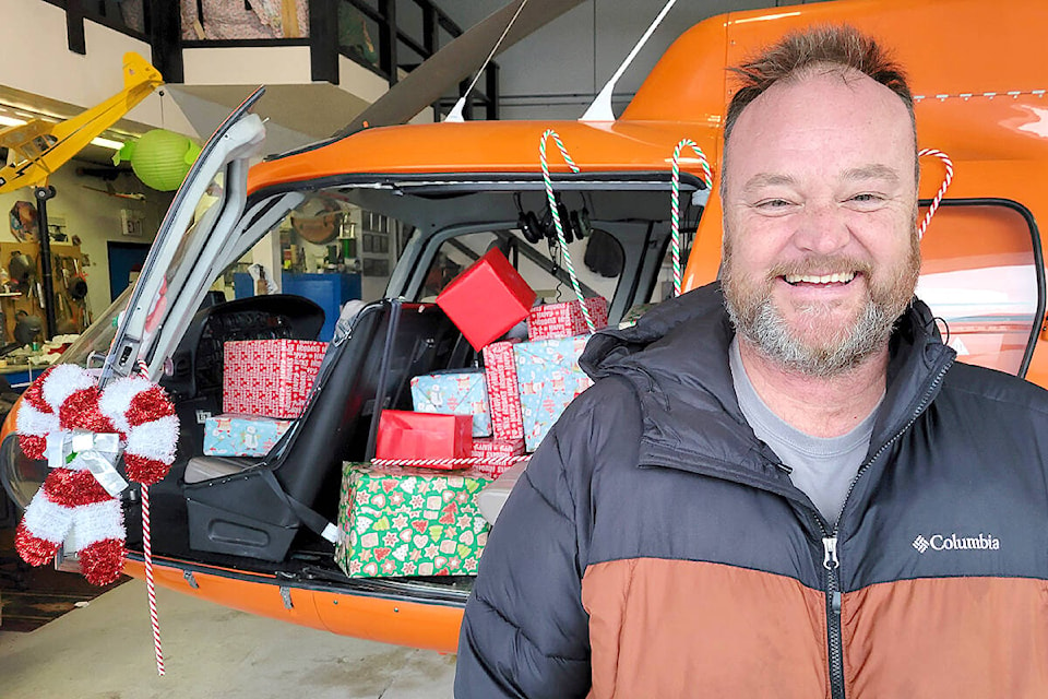 BC Aero founder Shaun Heaps explained the Langley-based nonprofit helped out the Nicola Valley Food Bank during the fire and floods of 2021. When the Merritt-based reached out for help this year, BC Aero put on a two-day donation drive at the Langley airport, Dec. 10-11, that collected literally a ton of food, 400 toys and more than $1,000 in cash contributions. (Dan Ferguson/Langley Advance Times)