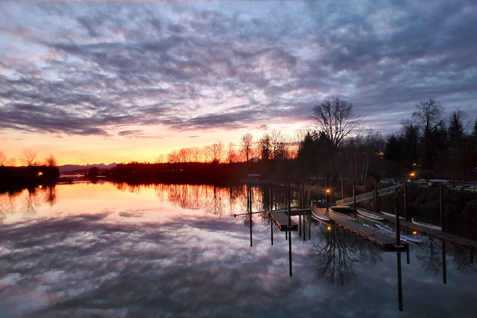 Colleen MacKinnon of Fort Langley captured this recent shot of the Bedford Channel during the early morning hours. (Special to Langley Advance Times)