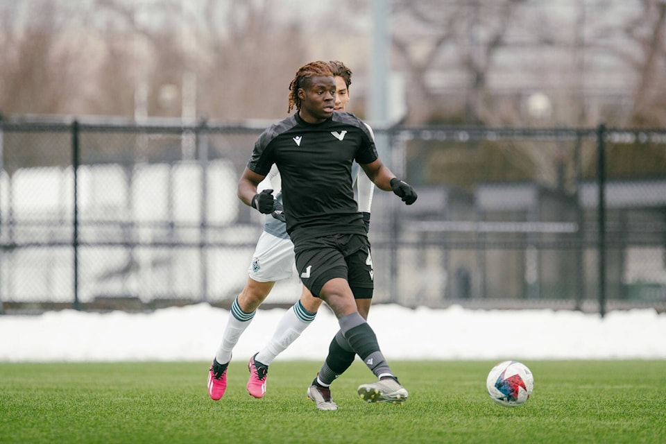Ibrahim Bakare joins Vancouver FC as a centre-back. (Beau Chevalier, Vancouver FC/Special to Langley Advance Times)