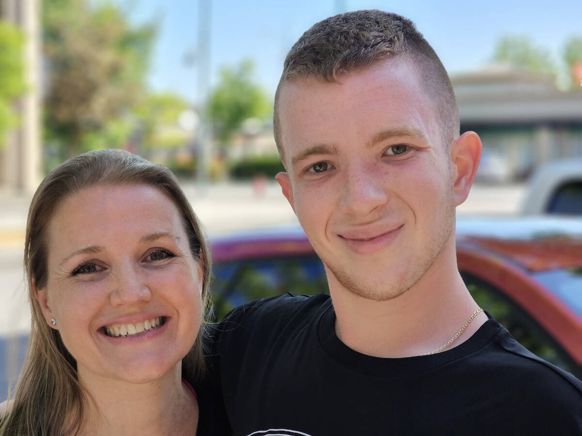 For Langley RCMP Const. Savannah Carate and cousin Nick Longshore, it was their first Torch Run together. (Dan Ferguson/Langley Advance Times)