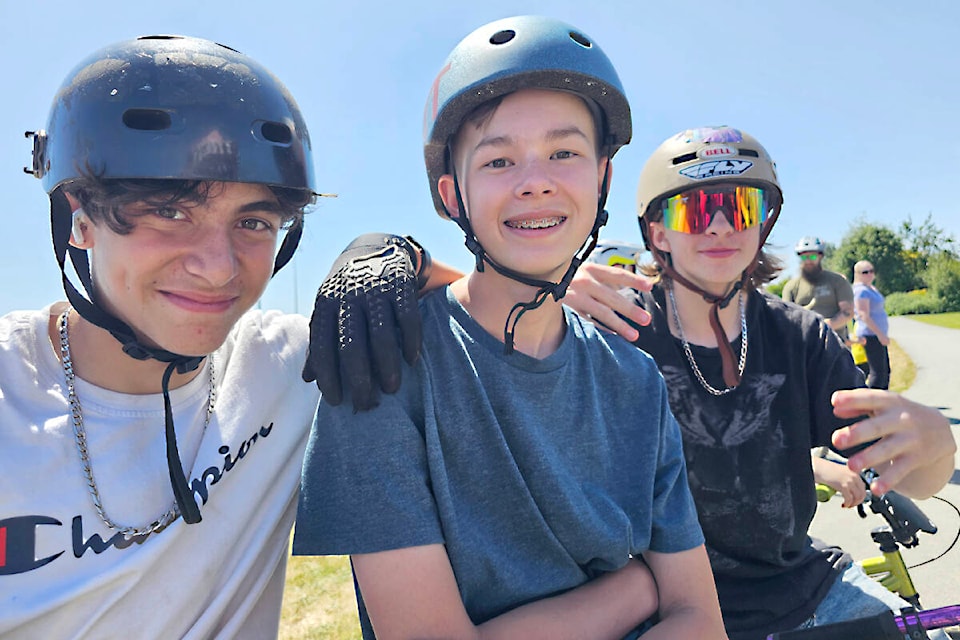 Langley’s Colton Vanderkhove (left) likes the adrenaline of going fast, and flying through the air. (Black Press Media files)