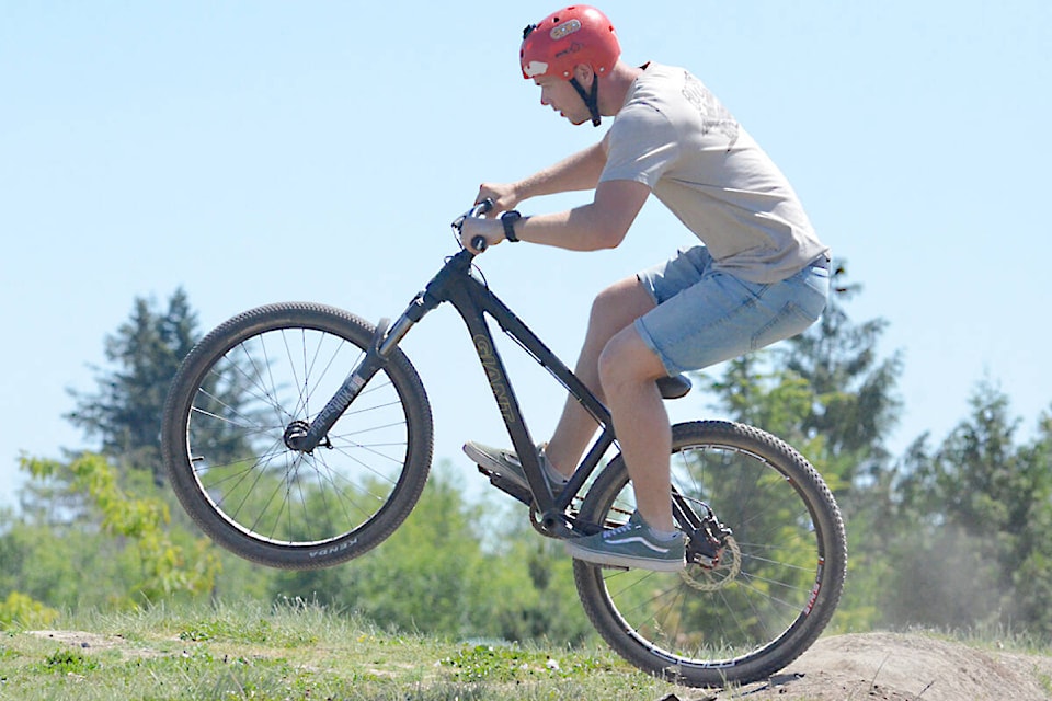 An estimated 100 riders competed in the ninth Aldergrove Bike Jam at the bike park on Saturday, June 3. (Dan Ferguson/Langley Advance Times)