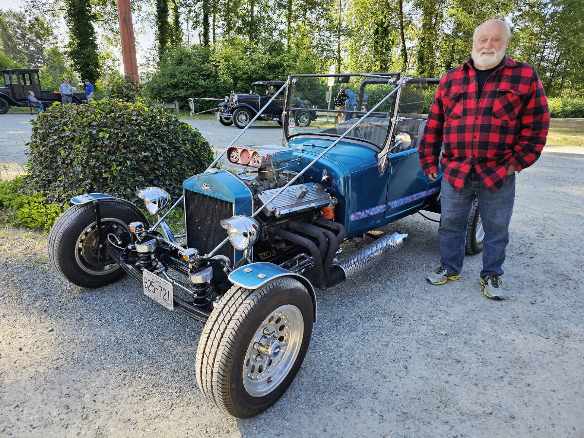 Aldergroves Danny Suveges brought his scary-fast hot rod to Fort Langleys Model A Sunday event, which moved to a new home, the parking lot of the Fort Langley Lions Seniors Hall at 88th and Glover Road on Sunday, June 4. (Dan Ferguson/Langley Advance Times)
