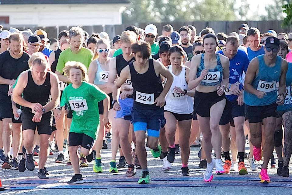Close to 500 runners took part in the Fort Langley Half Marathon and 5K run on Sunday, July 9, starting and ending at the historic fort. (Dan Ferguson/Langley Advance Times)