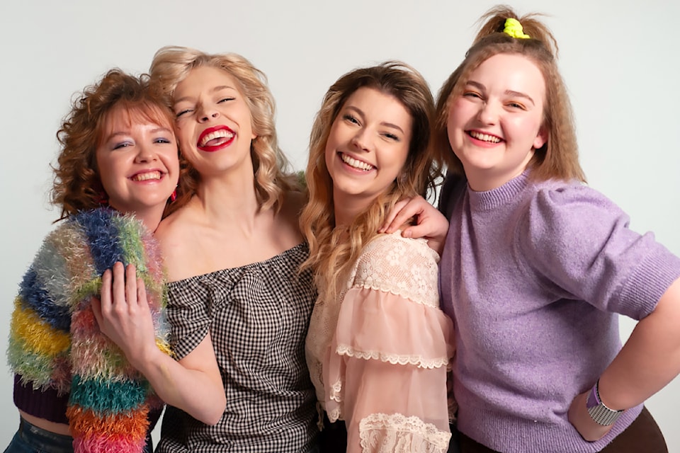 From left: Seanna Snyder, Lauren Clift, Lauren Ridder & Corinna Richmond perform in Gallery 7 Theatre's production of 'Footloose.' (Dianna Lewis Photography/Special to The Star)