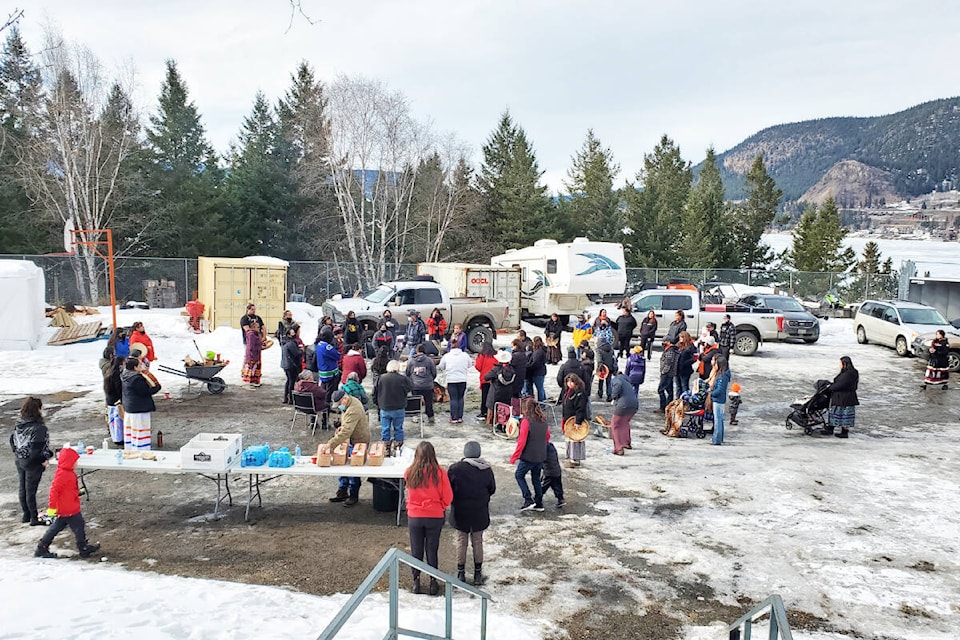 A sacred fire was held Sunday, Feb. 27 in Williams Lake to honour the lives of people who recently lost their lives. (Monica Lamb-Yorski photo - Williams Lake Tribune)