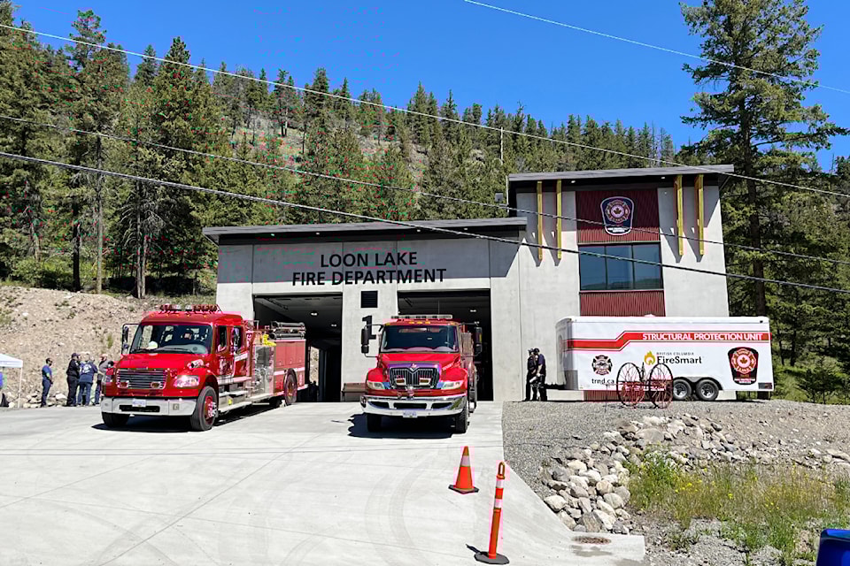 Loon Lake's new fire hall had its grand opening on June 8, nearly seven years after the previous hall was destroyed on July 14, 2017 during the Elephant Hill wildfire.