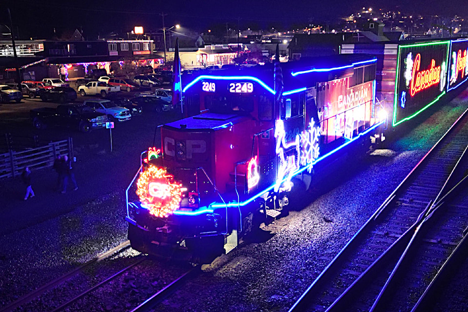 The Holiday Train in Ashcroft in 2023. This year it will be pulling into town on Wednesday, Dec. 18.