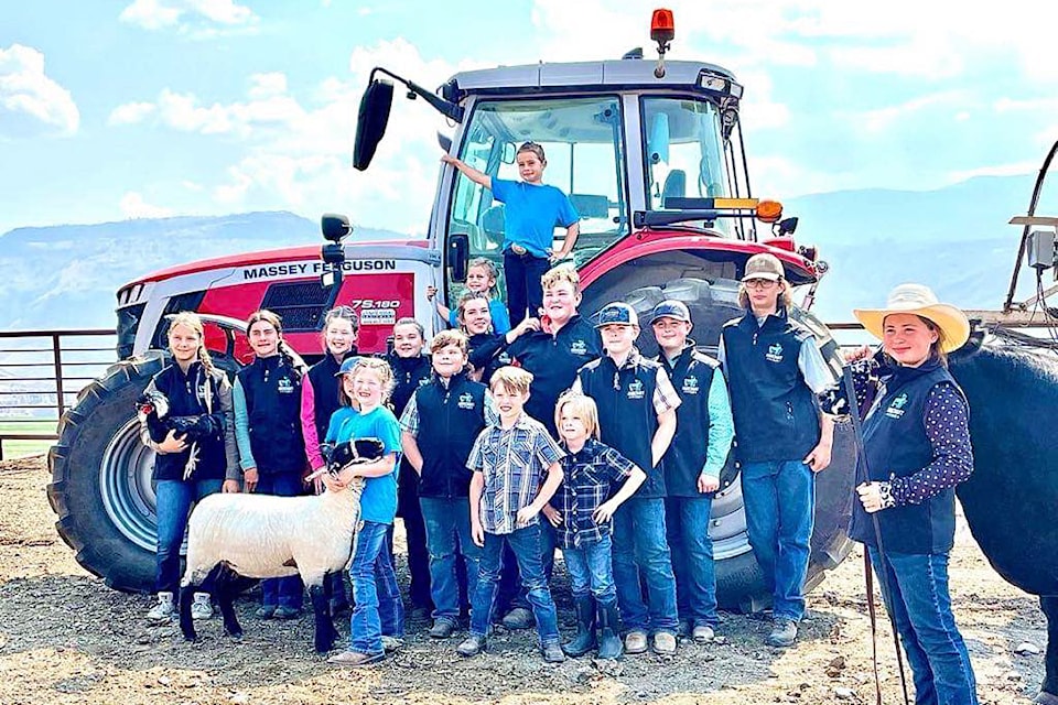 Members of the Ashcroft 4-H Club in vests provided by one of the club's sponsors, VanderWal Equipment. The club has been chosen as the 2024 beneficiary of Ashcroft Safety Mart's Harvest Super Saver charity, and club members will be selling coupon booklets at the store throughout October. Each booklet costs $10, with proceeds going to support the club's activities.