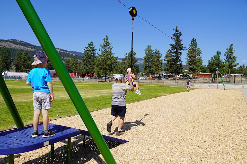A zipline is the newest addition to the TNRD's Smith Pioneer Park, off Highway 8 west of Merritt.
