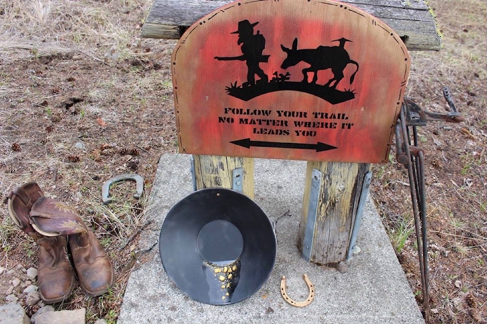 Prospector sign on the Loon Lake Community Trail. (Photo credit: Karen Lea)