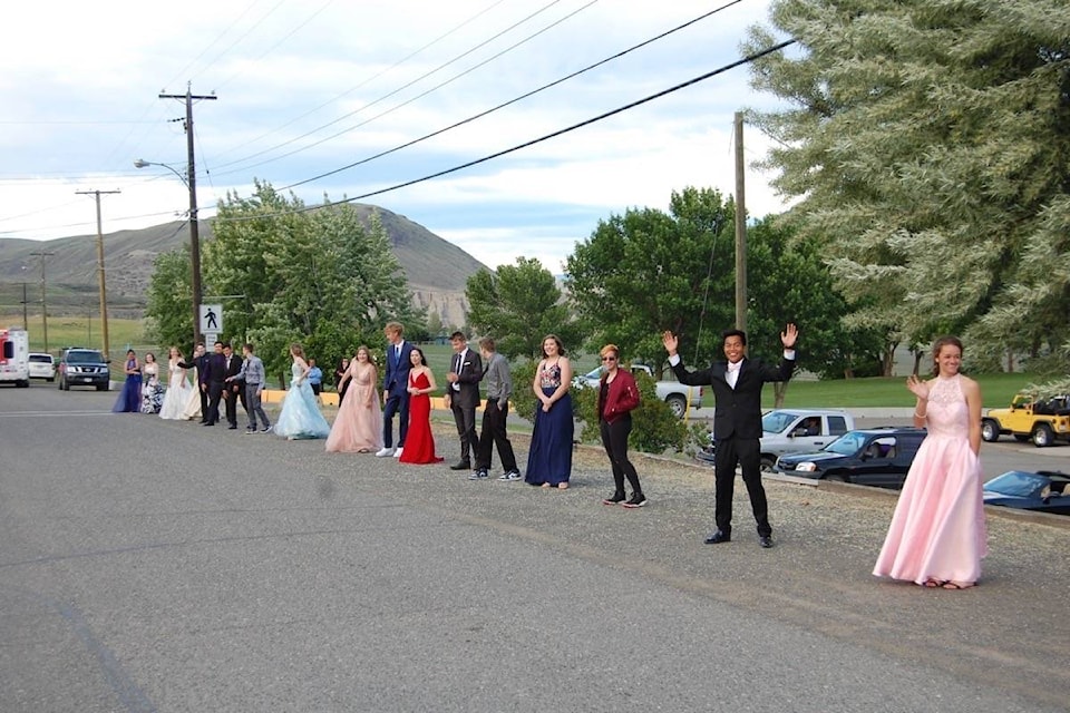 The 2020 Desert Sands Community School grad class. A drive-by for this year’s class will take place on June 11 at the Heritage Park on Railway and then on Quartz Road in Cache Creek; the grads will also be parading through the two communities. (Photo credit: Barbara Roden)