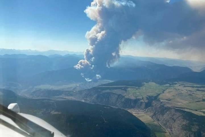 Aerial view of Mckay Creek wildfire taken on June 29, 2021. (BC Wildfire Service handout)