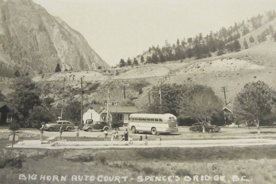 Big Horn Auto Camp south of Spences Bridge, no date, showing the swimming pool, which was built in 1946. (Photo credit: Ben Bradley)