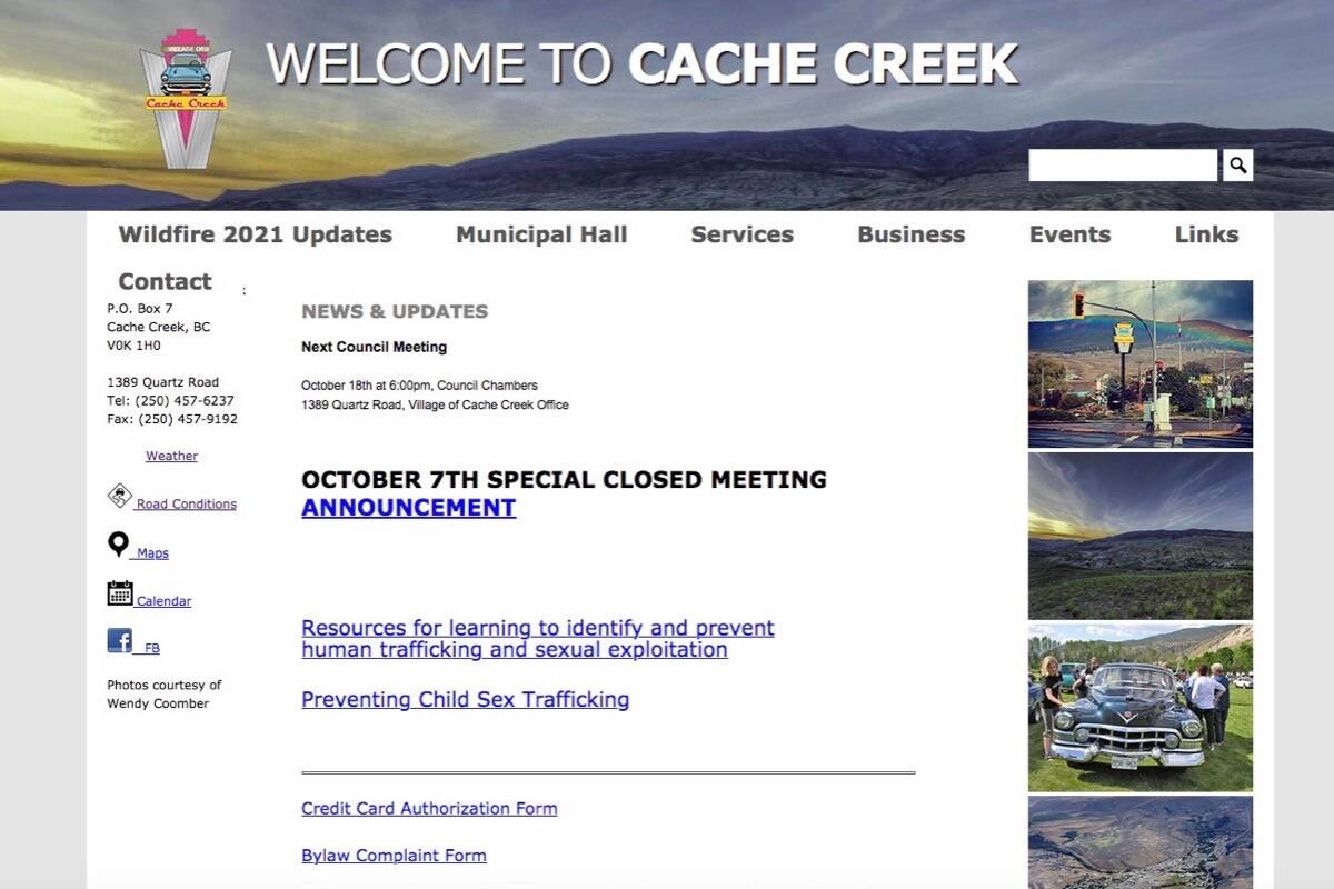 Cache Creek council looks at updating policies, bylaws, website The