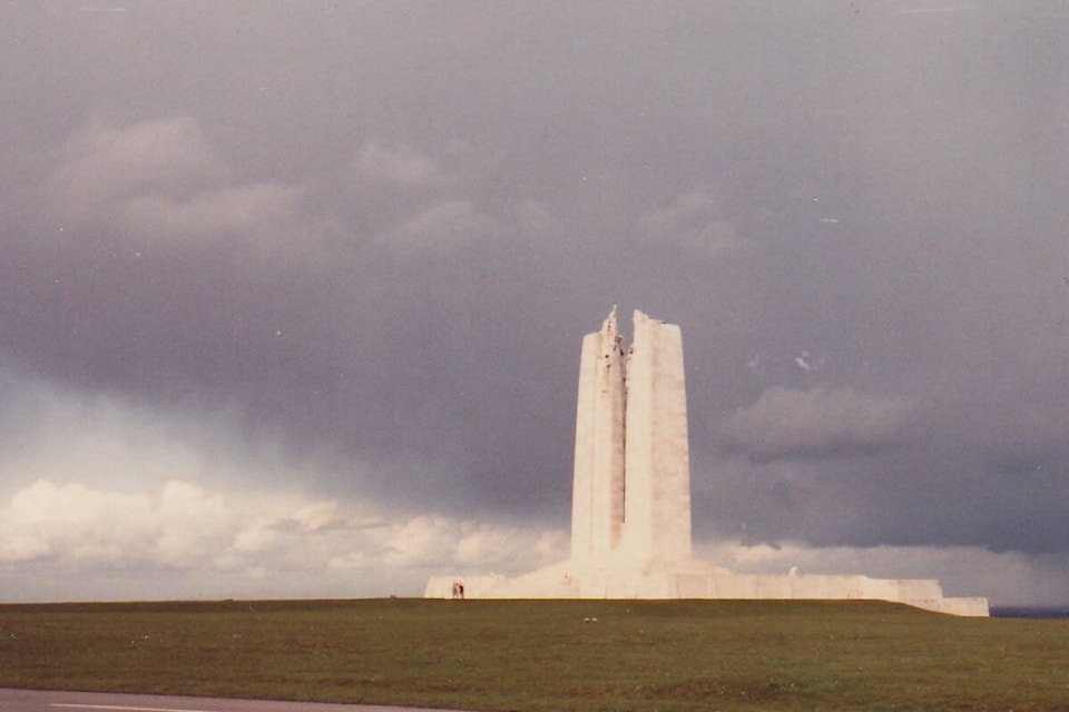 The Vimy Ridge monument in France, March 1983. (Photo credit: Barbara Roden)