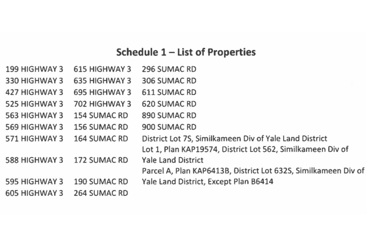 The RDOS issued an evacuation alert for more than 20 properties along Highway 3 on Friday morning, Aug. 12 (Photo- RDOS)
